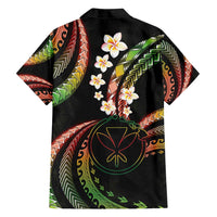 Hawaii Map Kanaka Maoli Family Matching Off Shoulder Maxi Dress and Hawaiian Shirt Fantastic Frangipani Reggae