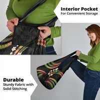 Hawaii Map Kanaka Maoli Grocery Bag Fantastic Frangipani Reggae