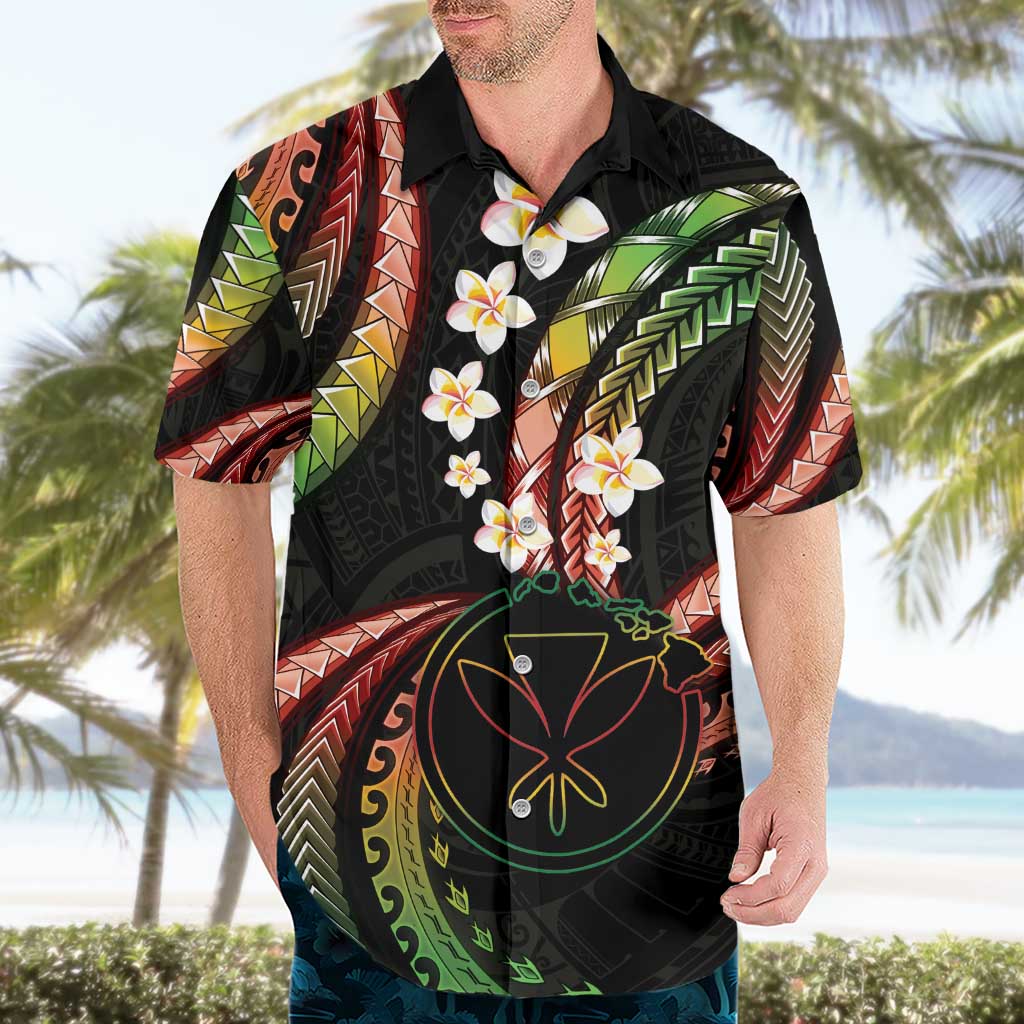 Hawaii Map Kanaka Maoli Hawaiian Shirt Fantastic Frangipani Reggae