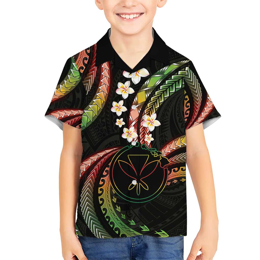 Hawaii Map Kanaka Maoli Kid Hawaiian Shirt Fantastic Frangipani Reggae