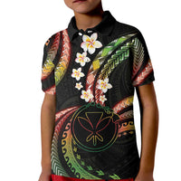 Hawaii Map Kanaka Maoli Kid Polo Shirt Fantastic Frangipani Reggae