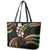 Hawaii Map Kanaka Maoli Leather Tote Bag Fantastic Frangipani Reggae