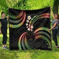 Hawaii Map Kanaka Maoli Quilt Fantastic Frangipani Reggae