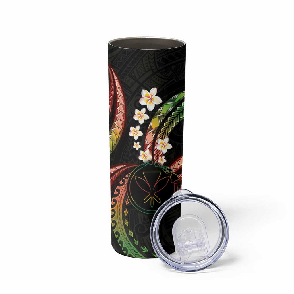 Hawaii Map Kanaka Maoli Skinny Tumbler Fantastic Frangipani Reggae