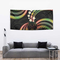 Hawaii Map Kanaka Maoli Tapestry Fantastic Frangipani Reggae