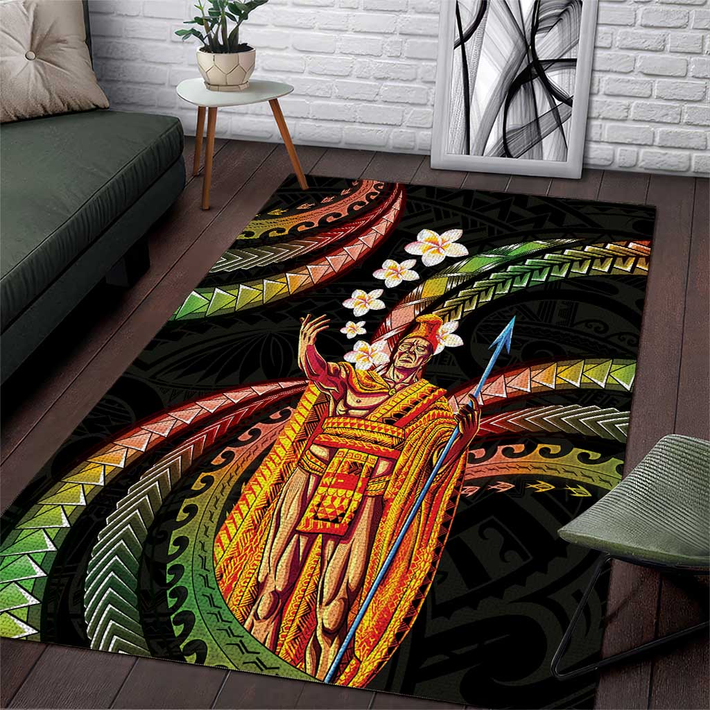 Hawaii King Kamehameha Area Rug Fantastic Plumeria Reggae