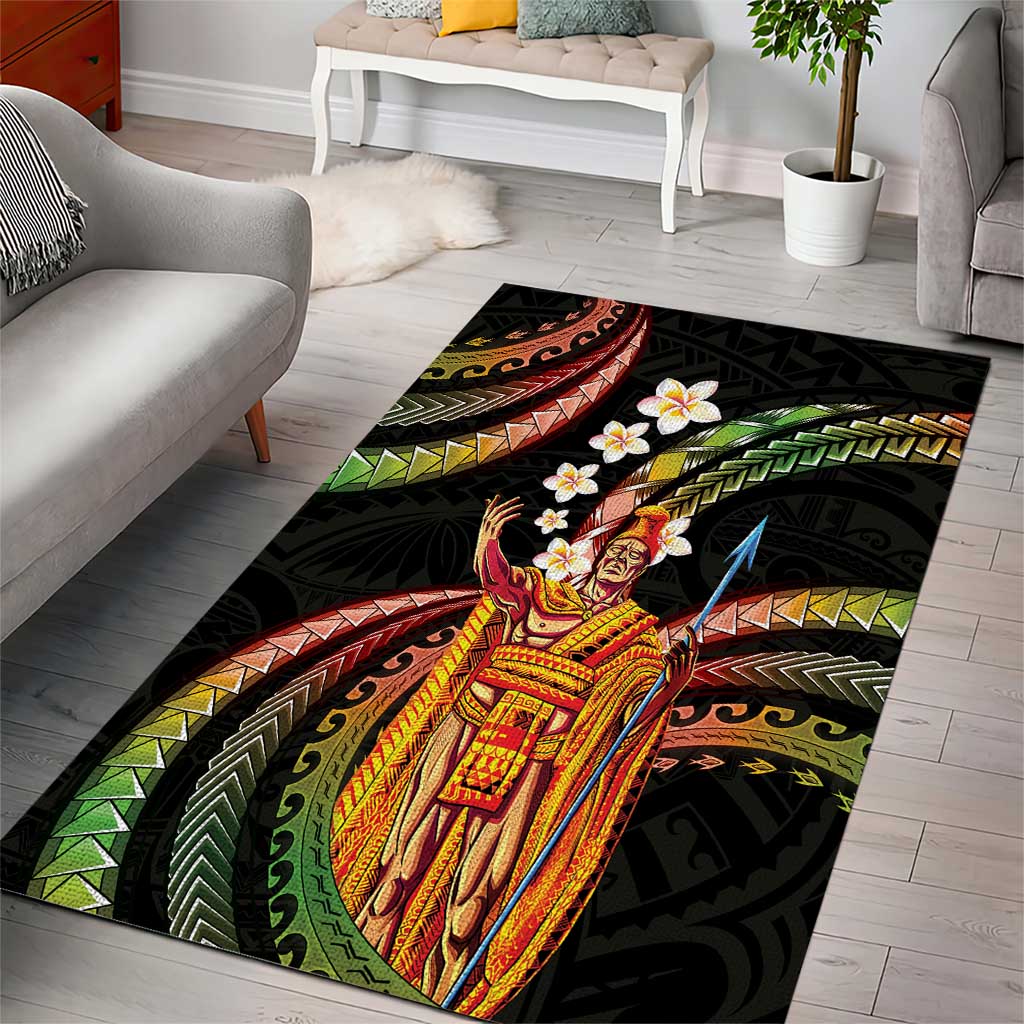Hawaii King Kamehameha Area Rug Fantastic Plumeria Reggae