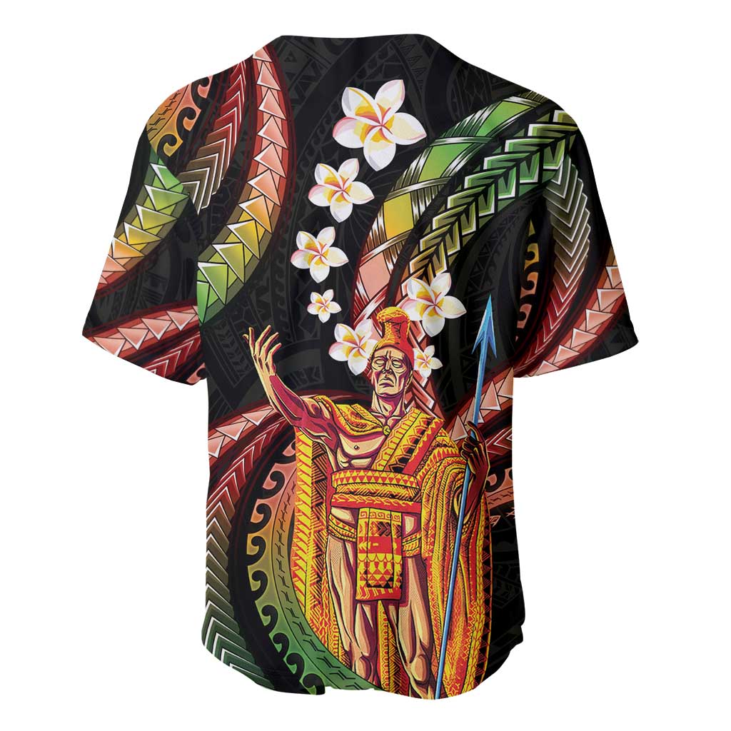 Hawaii King Kamehameha Baseball Jersey Fantastic Plumeria Reggae