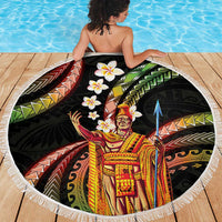Hawaii King Kamehameha Beach Blanket Fantastic Plumeria Reggae