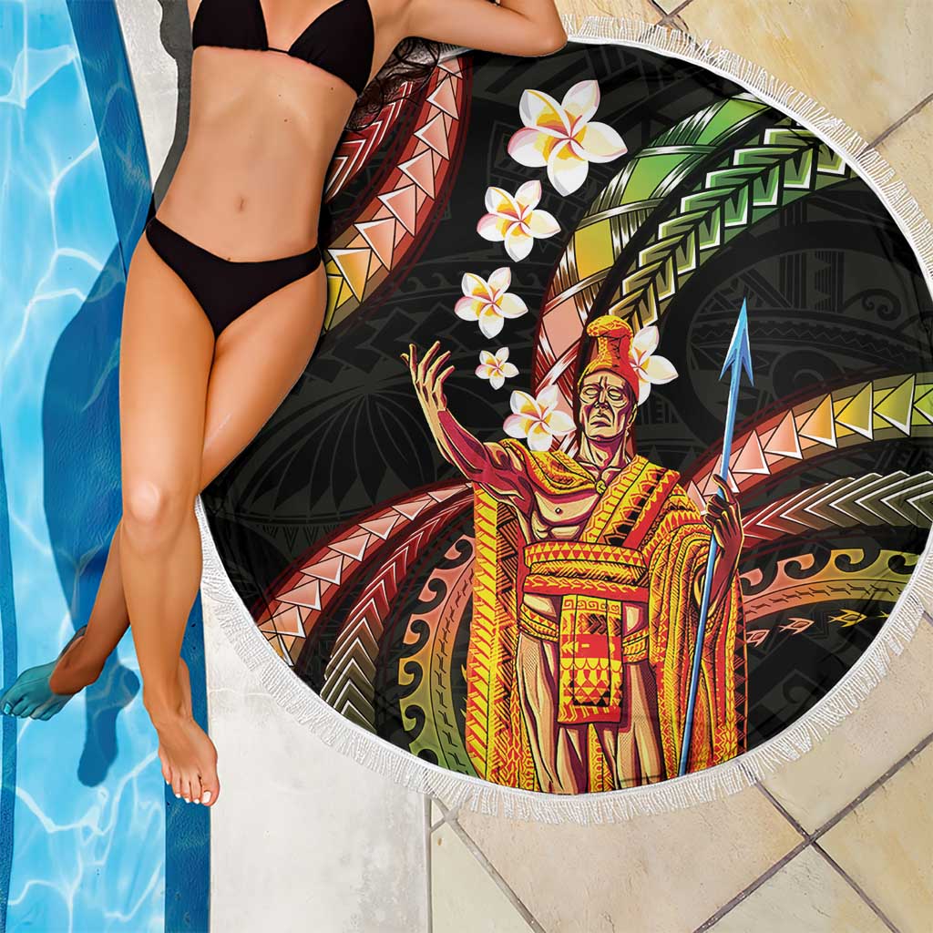 Hawaii King Kamehameha Beach Blanket Fantastic Plumeria Reggae