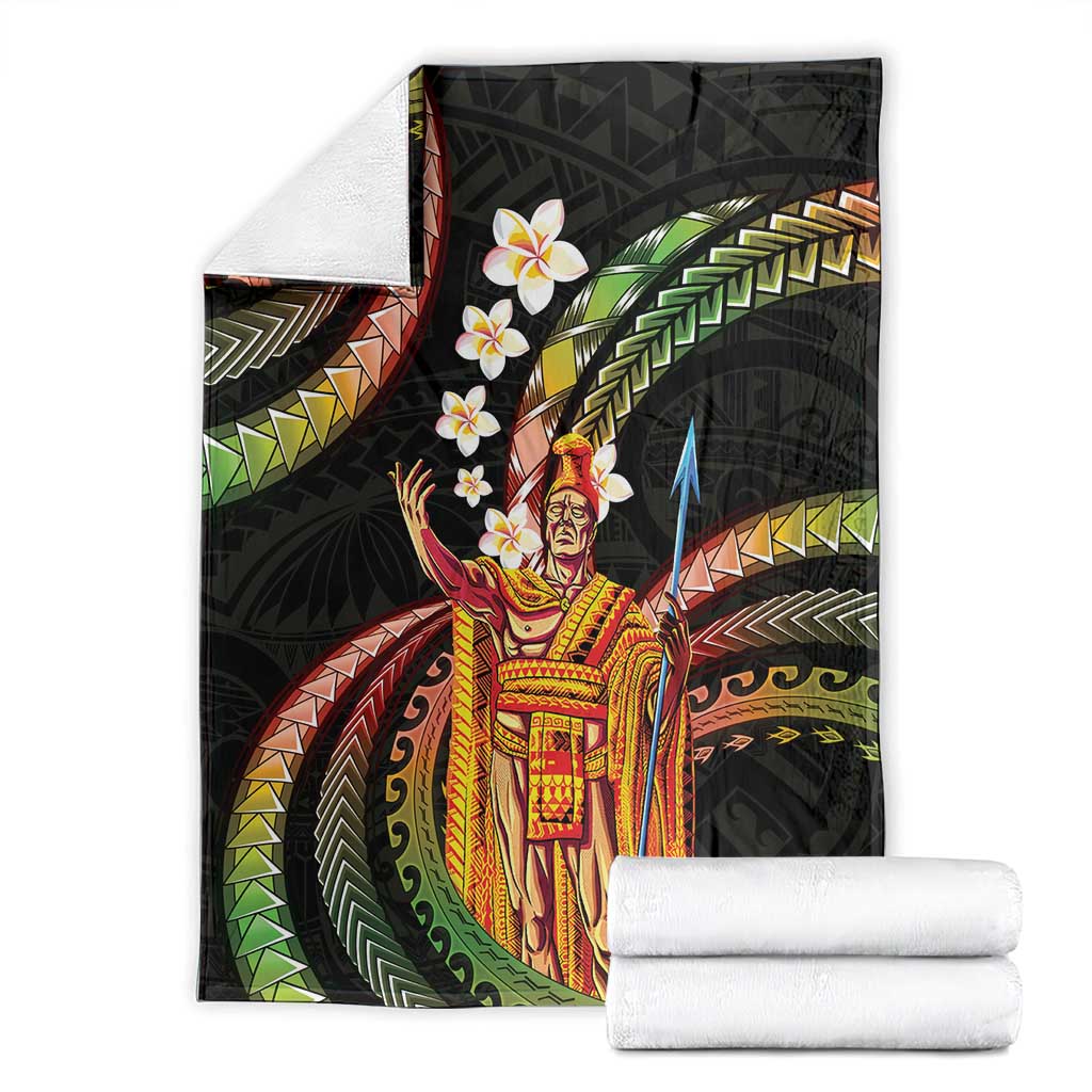 Hawaii King Kamehameha Blanket Fantastic Plumeria Reggae