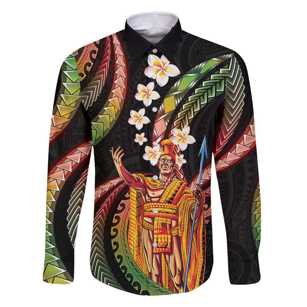 Hawaii King Kamehameha Family Matching Off Shoulder Maxi Dress and Hawaiian Shirt Fantastic Plumeria Reggae