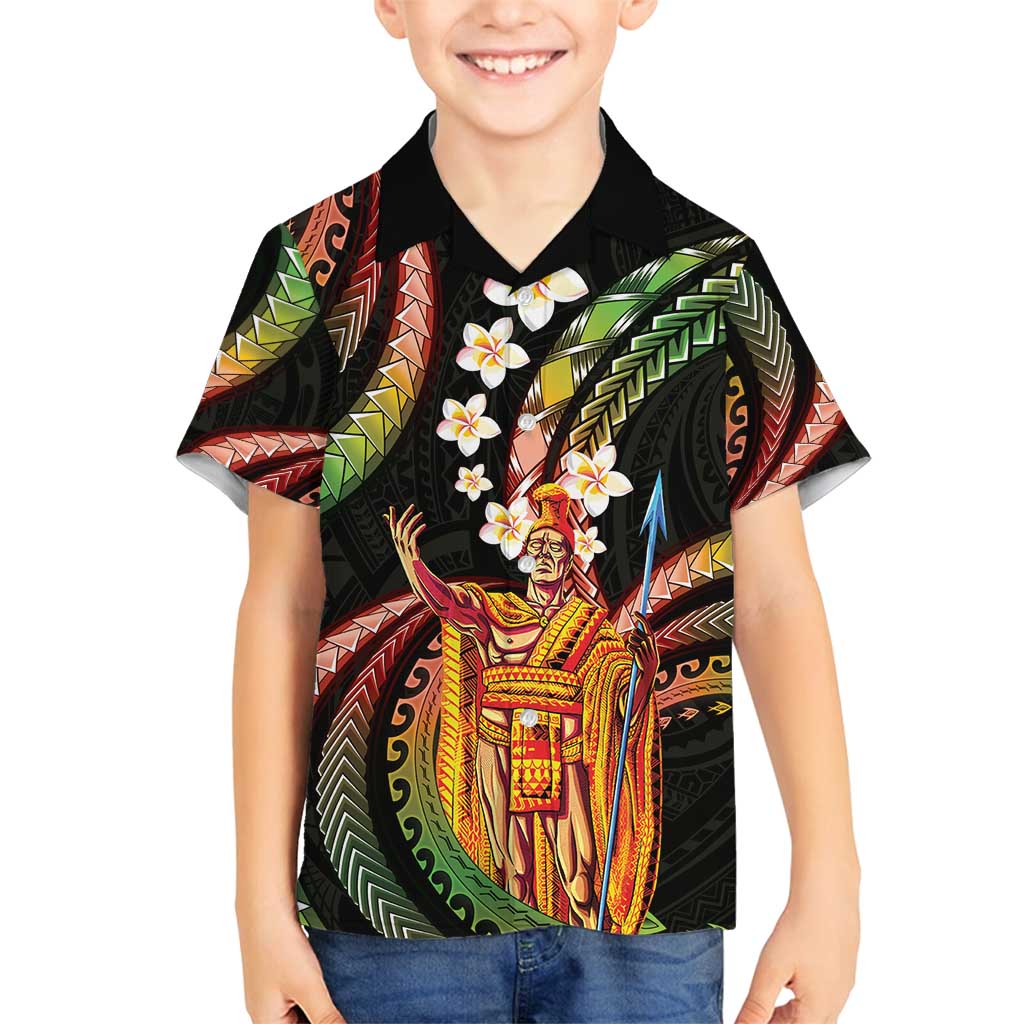 Hawaii King Kamehameha Family Matching Off Shoulder Maxi Dress and Hawaiian Shirt Fantastic Plumeria Reggae