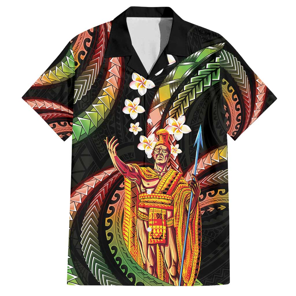 Hawaii King Kamehameha Family Matching Summer Maxi Dress and Hawaiian Shirt Fantastic Plumeria Reggae
