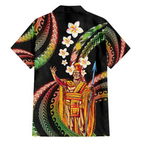 Hawaii King Kamehameha Family Matching Summer Maxi Dress and Hawaiian Shirt Fantastic Plumeria Reggae