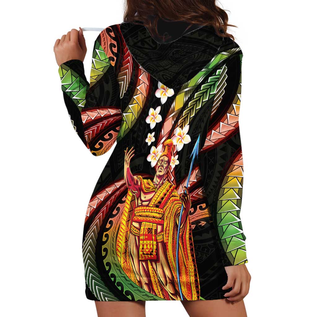 Hawaii King Kamehameha Hoodie Dress Fantastic Plumeria Reggae