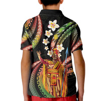 Hawaii King Kamehameha Kid Polo Shirt Fantastic Plumeria Reggae