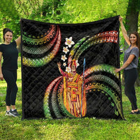 Hawaii King Kamehameha Quilt Fantastic Plumeria Reggae