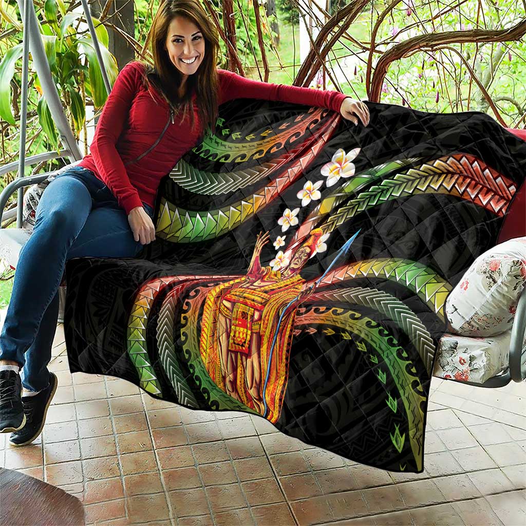 Hawaii King Kamehameha Quilt Fantastic Plumeria Reggae