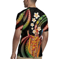 Hawaii King Kamehameha Rugby Jersey Fantastic Plumeria Reggae