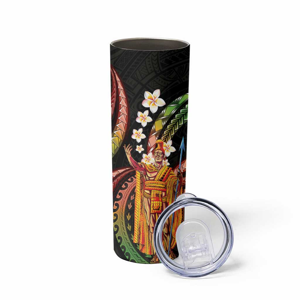 Hawaii King Kamehameha Skinny Tumbler Fantastic Plumeria Reggae
