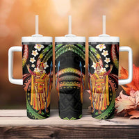 Hawaii King Kamehameha Tumbler With Handle Fantastic Plumeria Reggae