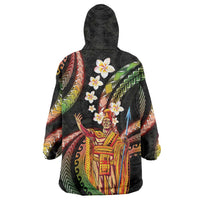 Hawaii King Kamehameha Wearable Blanket Hoodie Fantastic Plumeria Reggae