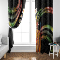 Hawaii King Kamehameha Window Curtain Fantastic Plumeria Reggae