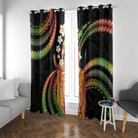 Hawaii King Kamehameha Window Curtain Fantastic Plumeria Reggae