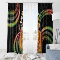 Hawaii King Kamehameha Window Curtain Fantastic Plumeria Reggae