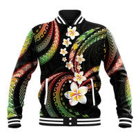 Hawaii Plumeria Reggae Baseball Jacket Polynesian Pattern LT01 Unisex Reggae - Polynesian Pride