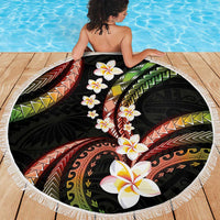 Hawaii Plumeria Reggae Beach Blanket Polynesian Pattern LT01 - Polynesian Pride