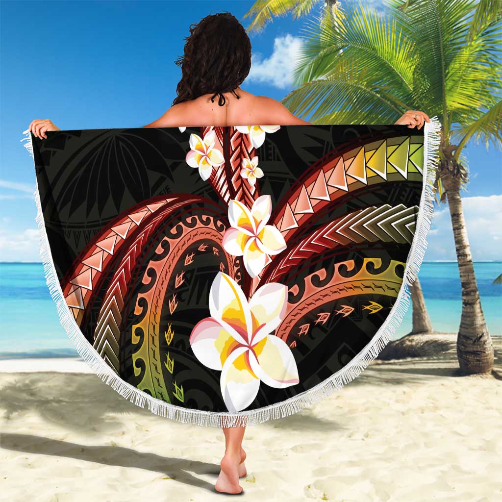 Hawaii Plumeria Reggae Beach Blanket Polynesian Pattern LT01 - Polynesian Pride