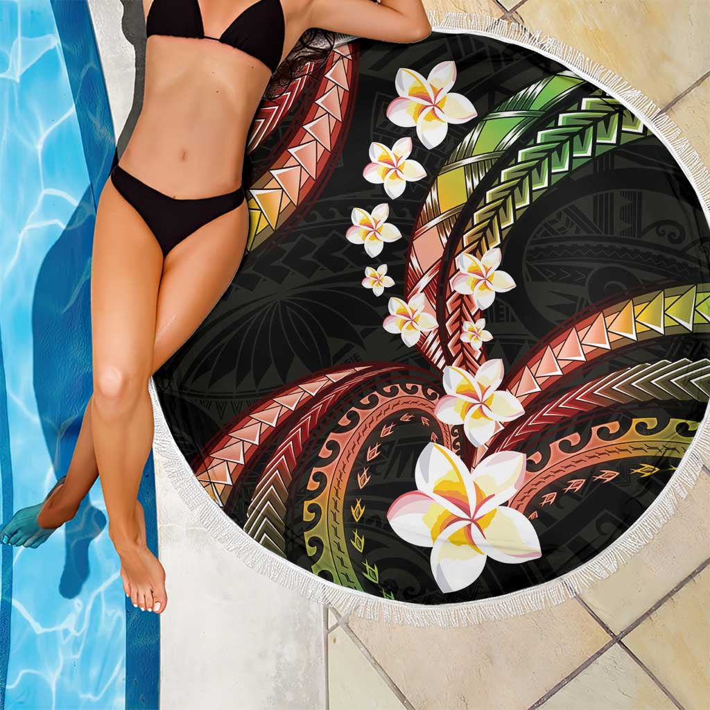 Hawaii Plumeria Reggae Beach Blanket Polynesian Pattern LT01 - Polynesian Pride