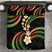 Hawaii Plumeria Reggae Bedding Set Polynesian Pattern