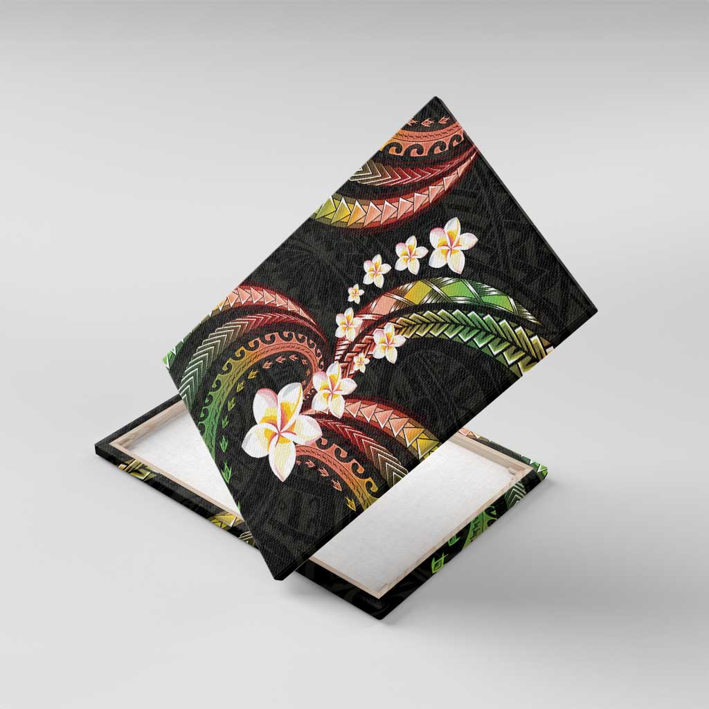 Hawaii Plumeria Reggae Canvas Wall Art Polynesian Pattern LT01 With Frame Reggae - Polynesian Pride