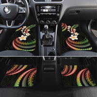Hawaii Plumeria Reggae Car Mats Polynesian Pattern