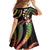 Hawaii Plumeria Reggae Family Matching Off The Shoulder Long Sleeve Dress and Hawaiian Shirt Polynesian Pattern