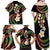 Hawaii Plumeria Reggae Family Matching Off Shoulder Maxi Dress and Hawaiian Shirt Polynesian Pattern