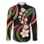 Hawaii Plumeria Reggae Family Matching Off Shoulder Maxi Dress and Hawaiian Shirt Polynesian Pattern