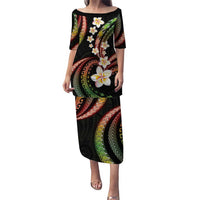 Hawaii Plumeria Reggae Puletasi Polynesian Pattern