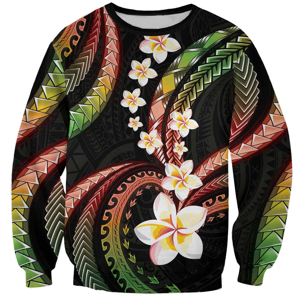 Hawaii Plumeria Reggae Sweatshirt Polynesian Pattern LT01 Unisex Reggae - Polynesian Pride