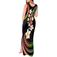 Hawaii Plumeria Reggae Tank Maxi Dress Polynesian Pattern