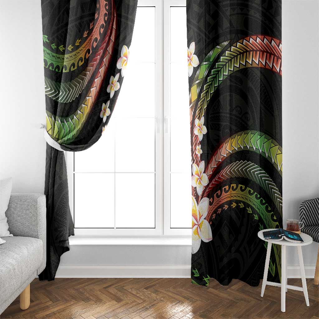 Hawaii Plumeria Reggae Window Curtain Polynesian Pattern LT01 - Polynesian Pride