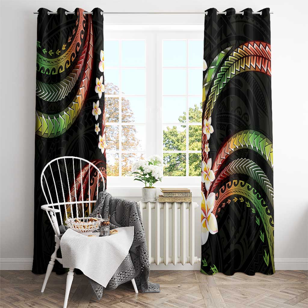 Hawaii Plumeria Reggae Window Curtain Polynesian Pattern LT01 - Polynesian Pride