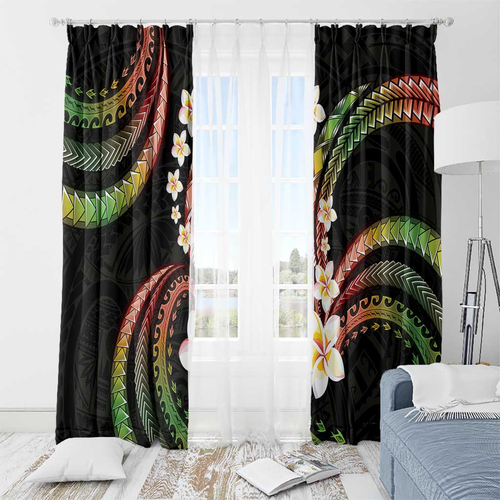 Hawaii Plumeria Reggae Window Curtain Polynesian Pattern LT01 - Polynesian Pride