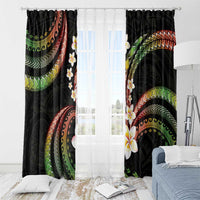Hawaii Plumeria Reggae Window Curtain Polynesian Pattern LT01 - Polynesian Pride