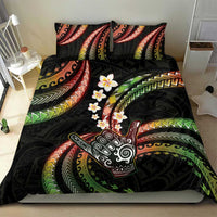 Hawaii Shaka Sign Bedding Set Fantastic Frangipani Reggae