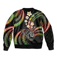 Hawaii Shaka Sign Bomber Jacket Fantastic Frangipani Reggae