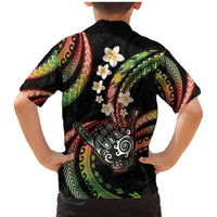 Hawaii Shaka Sign Family Matching Mermaid Dress and Hawaiian Shirt Fantastic Frangipani Reggae